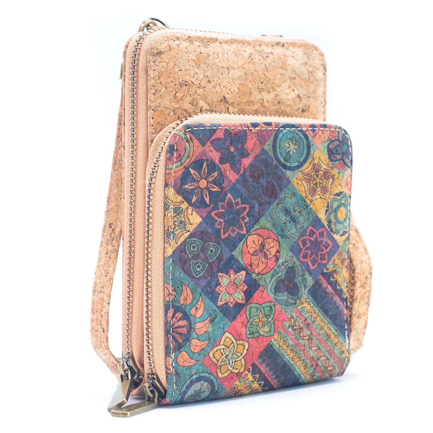 Natural Cork Women's Crossbody Phone Wallet BAGD-2240-9