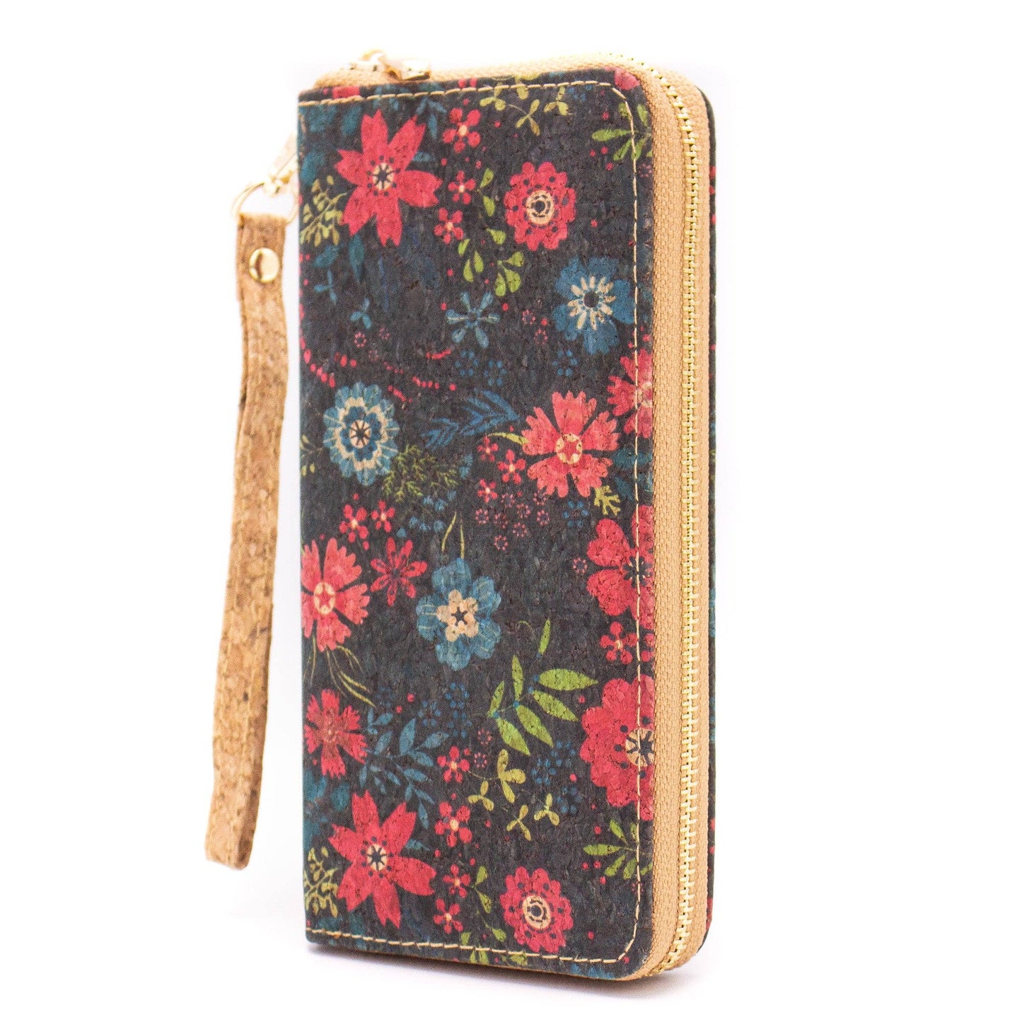 Mid- Wild Blossoms - Vegan Cork Wallet BAGD-200-B-0