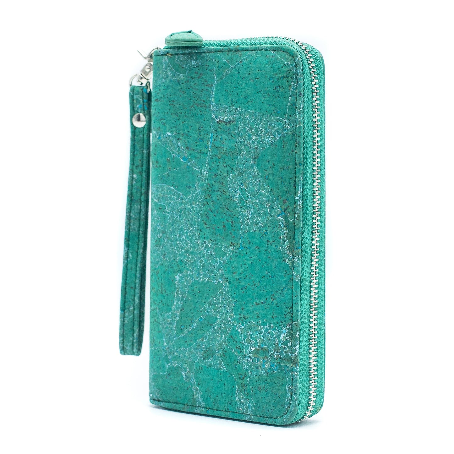 Turquoise Green Cork Wallet with Detachable Wrist Strap BAG-2084-4