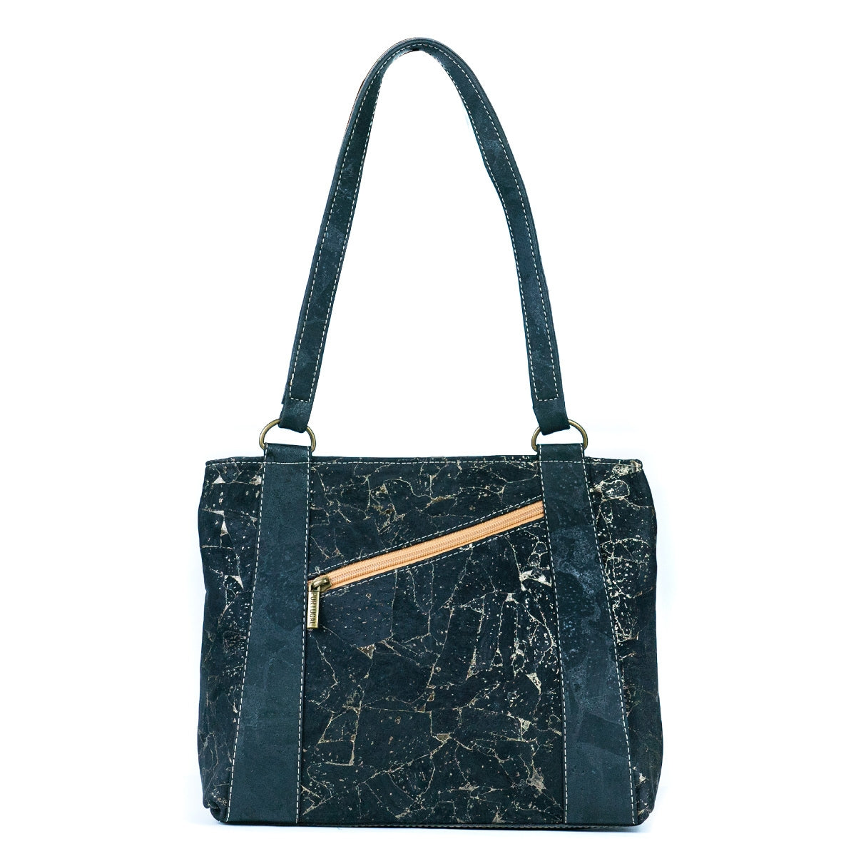 Cork Shoulder Bag with Double Zipper Pockets BAGP-285-8