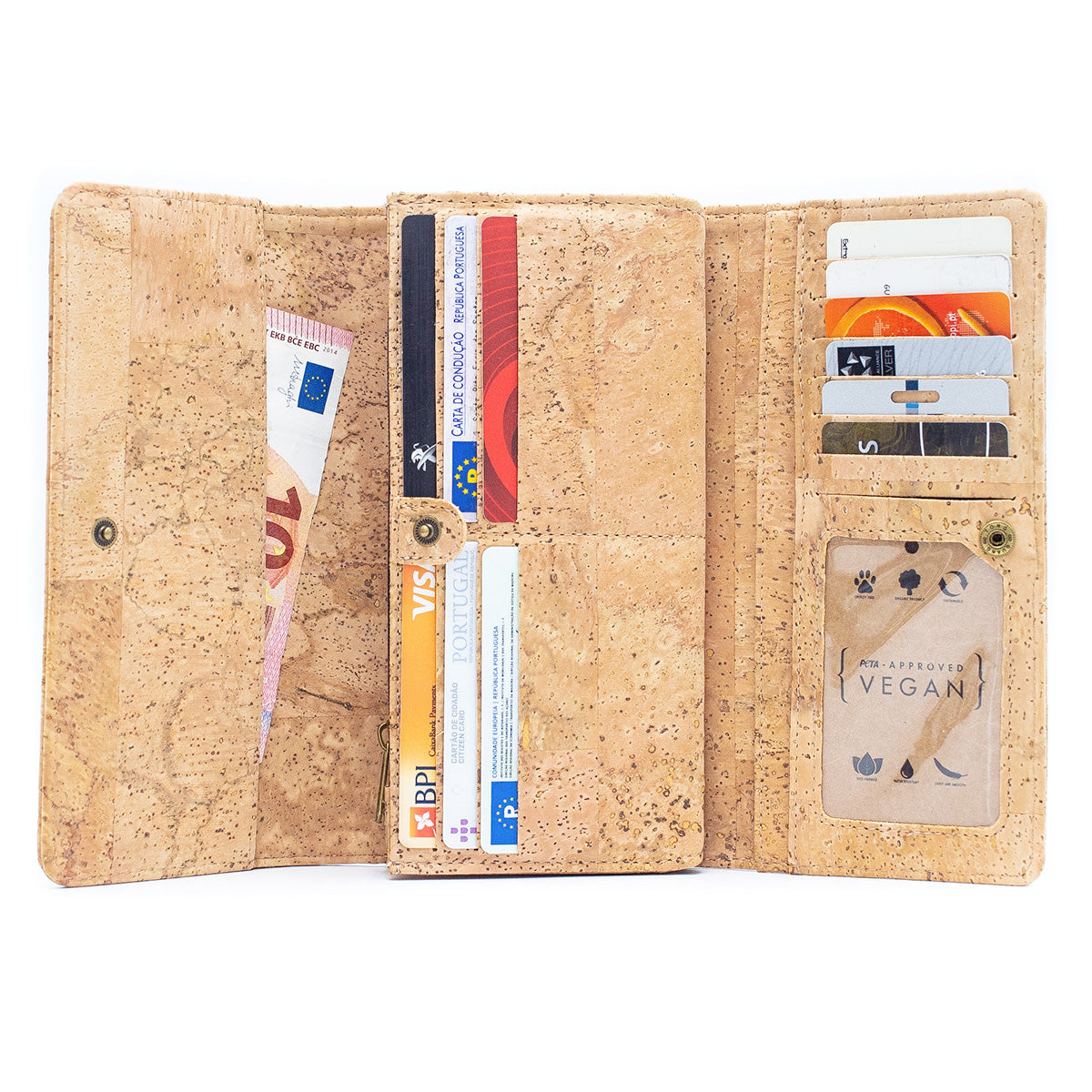 Lux cork bifold smart vegan women's wallet BAG-2017-C-1