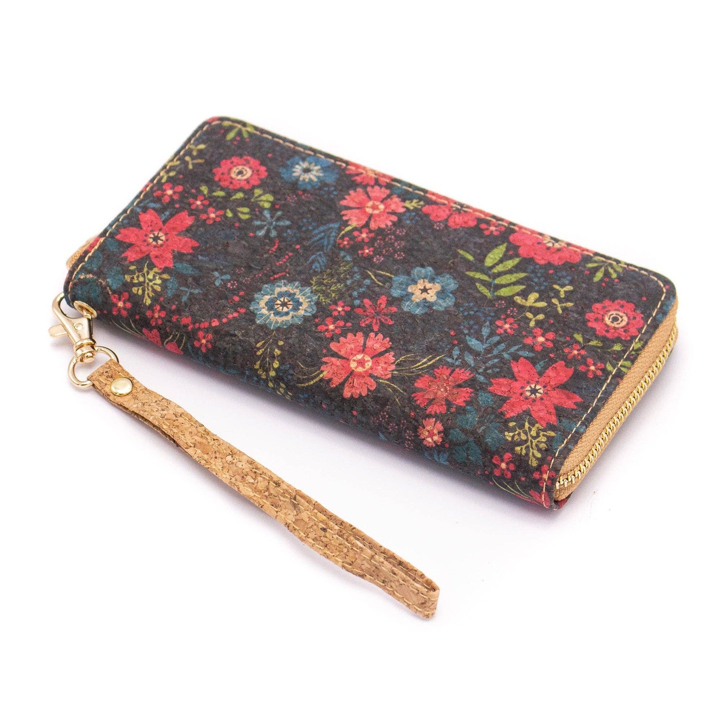 Mid- Wild Blossoms - Vegan Cork Wallet BAGD-200-B-4