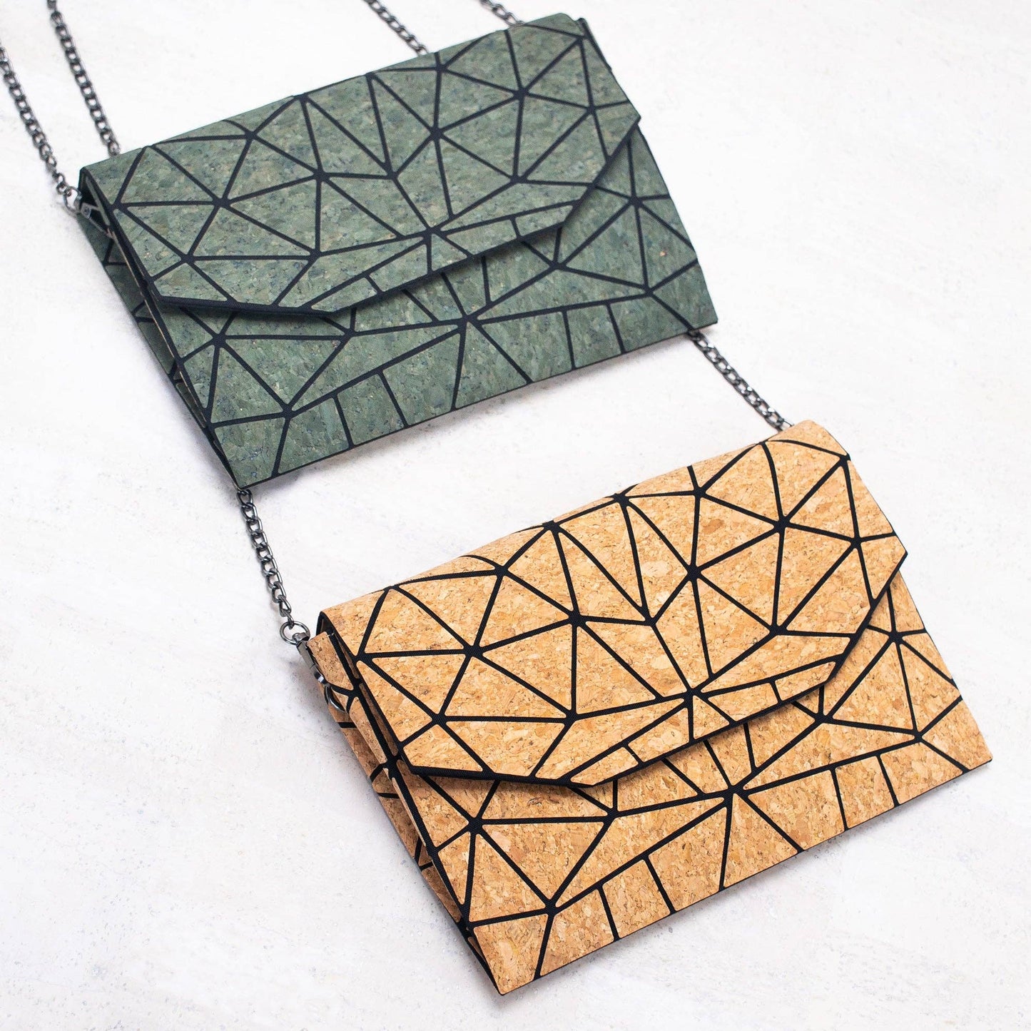 Cork Geometric Chain Crossbody cork Bag BAG-2069-19
