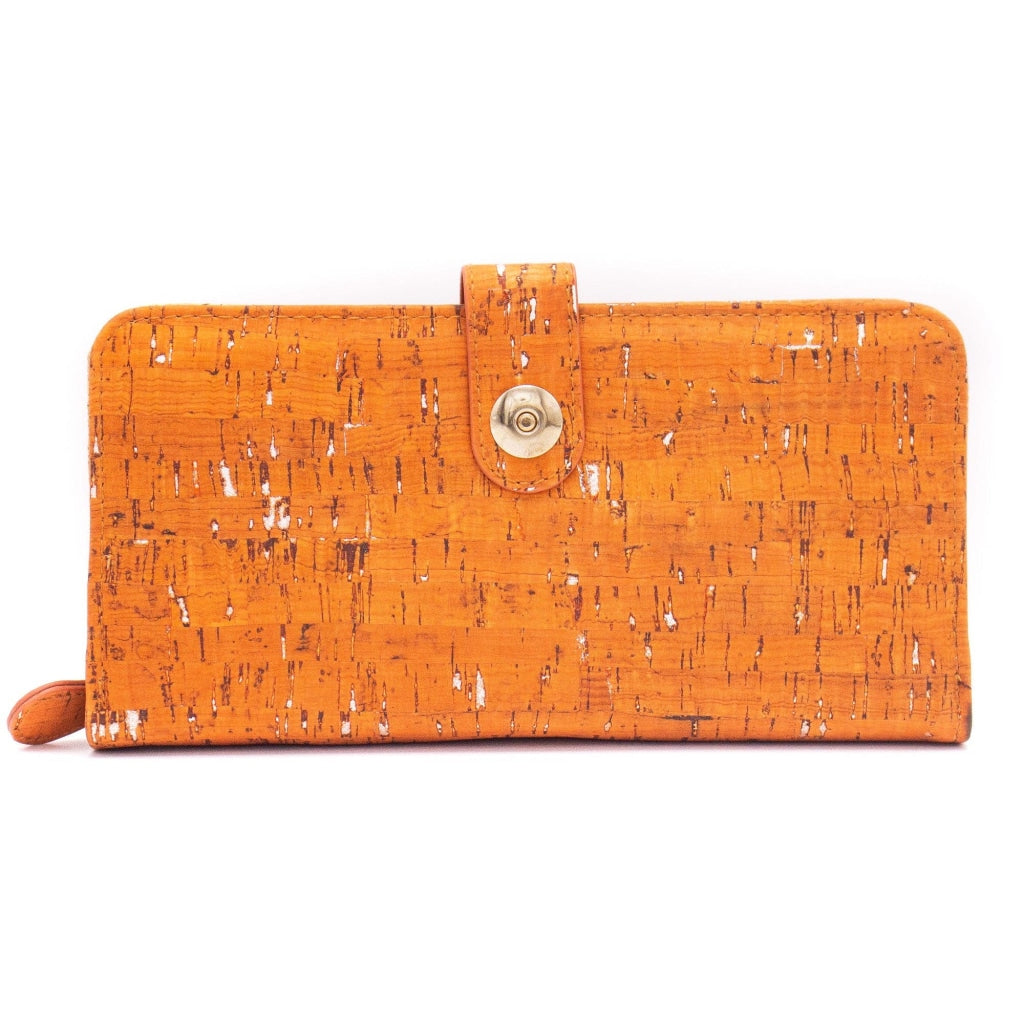 BUY 1 GET 1 FREE: Tangerine Cork Wallet with Magnetic Closure BAG-2062-C-4