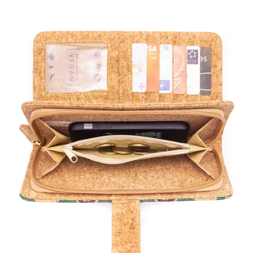 BUY 1 GET 1 FREE: Umber Brown Cork Wallet with Magnetic Closure BAG-2062-D-4