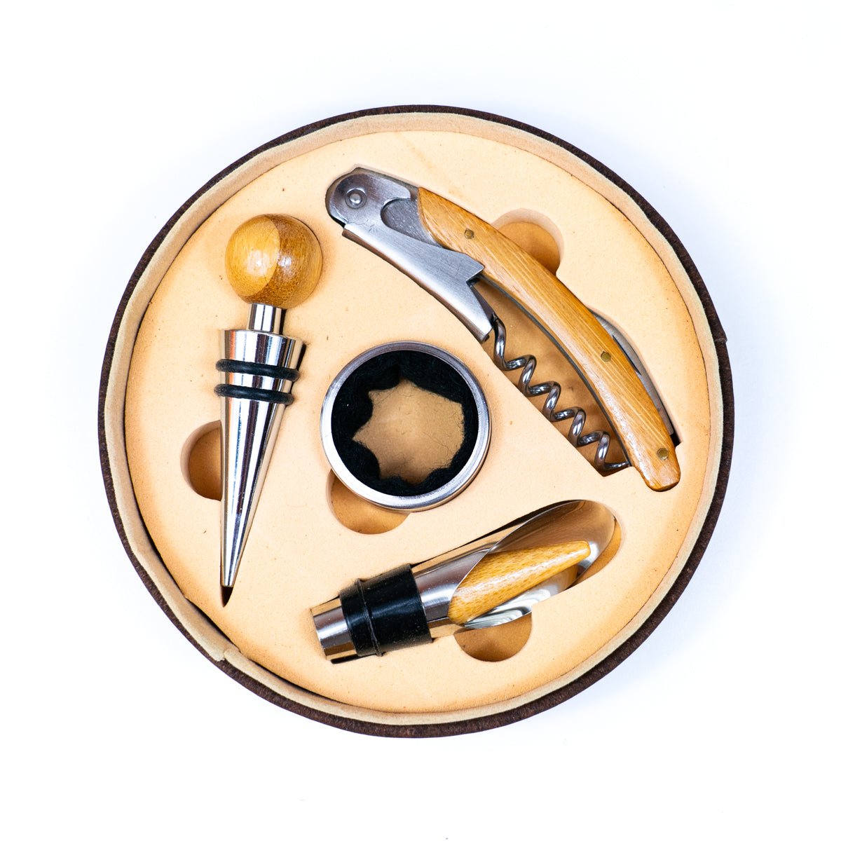 Cork box Wine Accessory Set - 4 Pieces L-1012-6