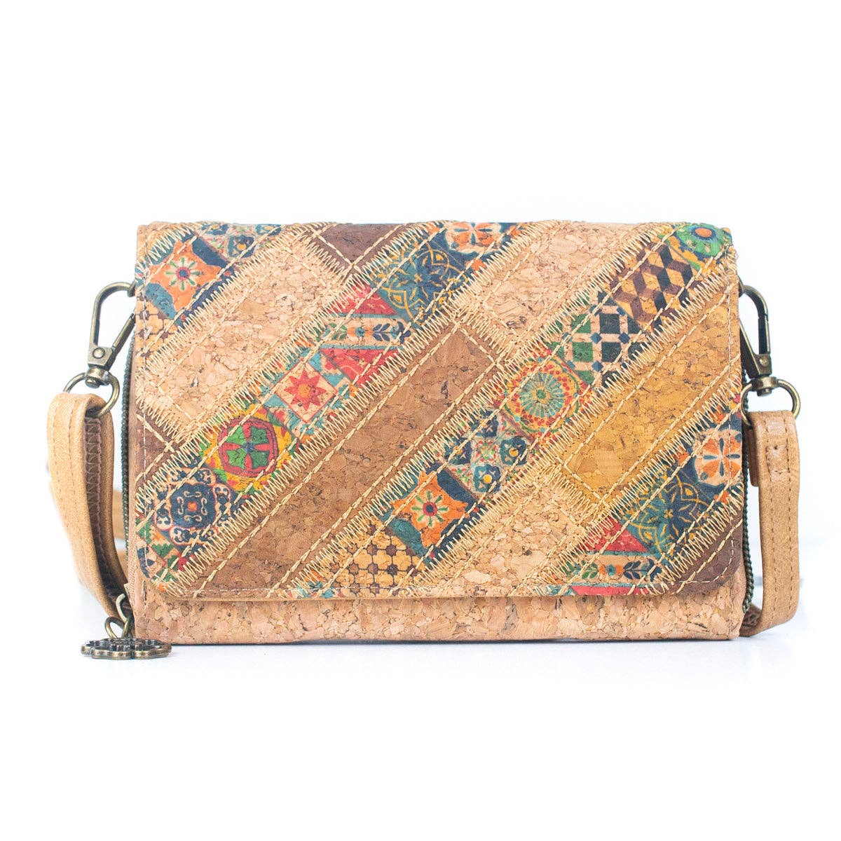 Natural Cork Women's Crossbody Wallet  BAGF-066-3