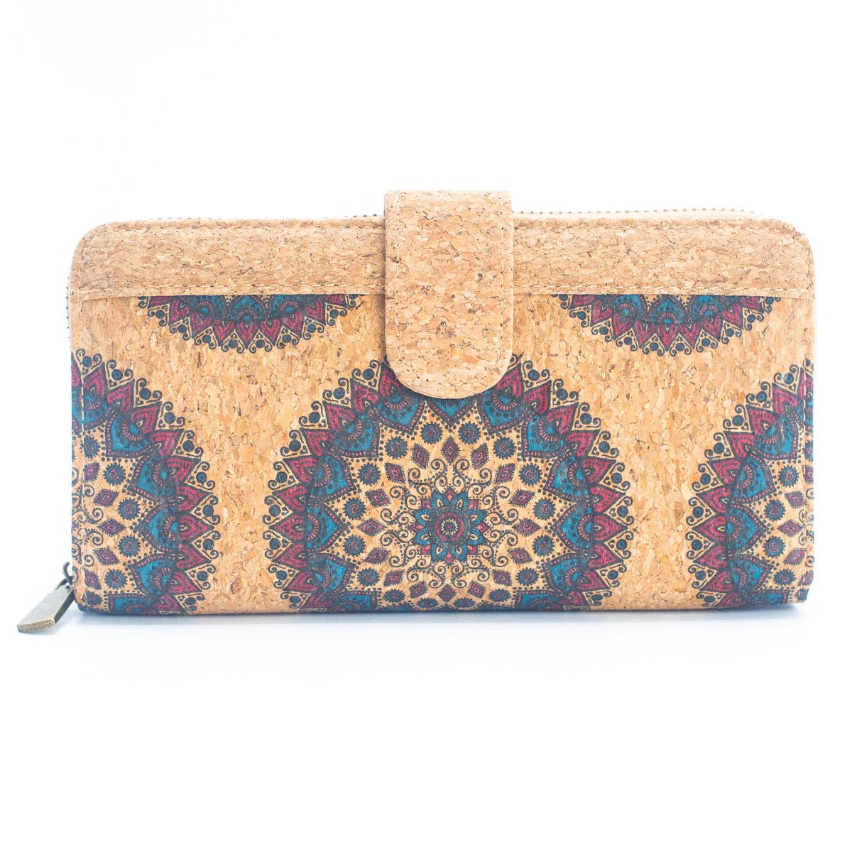 Natural Cork Mandala Pattern Women's Long Wallet/Cardholder BAG-2236-4