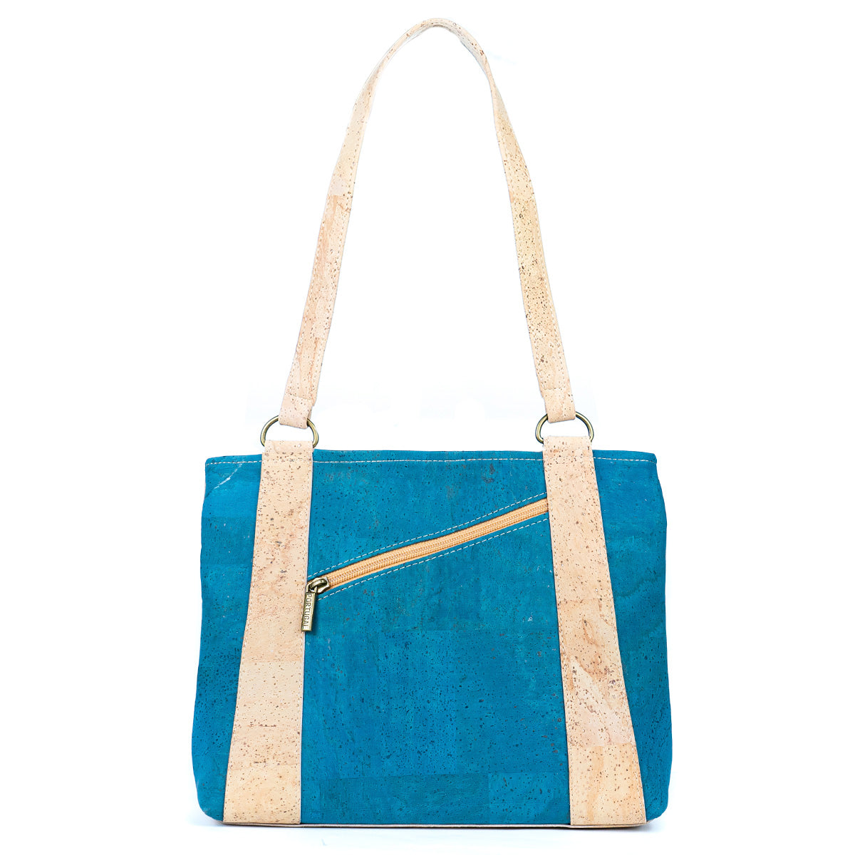 Cork Shoulder Bag with Double Zipper Pockets BAGP-285-6