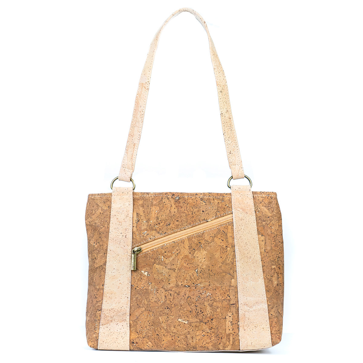 Cork Shoulder Bag with Double Zipper Pockets BAGP-285-4