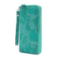 Turquoise Green Cork Wallet with Detachable Wrist Strap BAG-2084-4