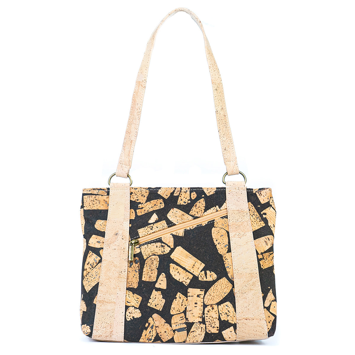 Cork Shoulder Bag with Double Zipper Pockets BAGP-285-9