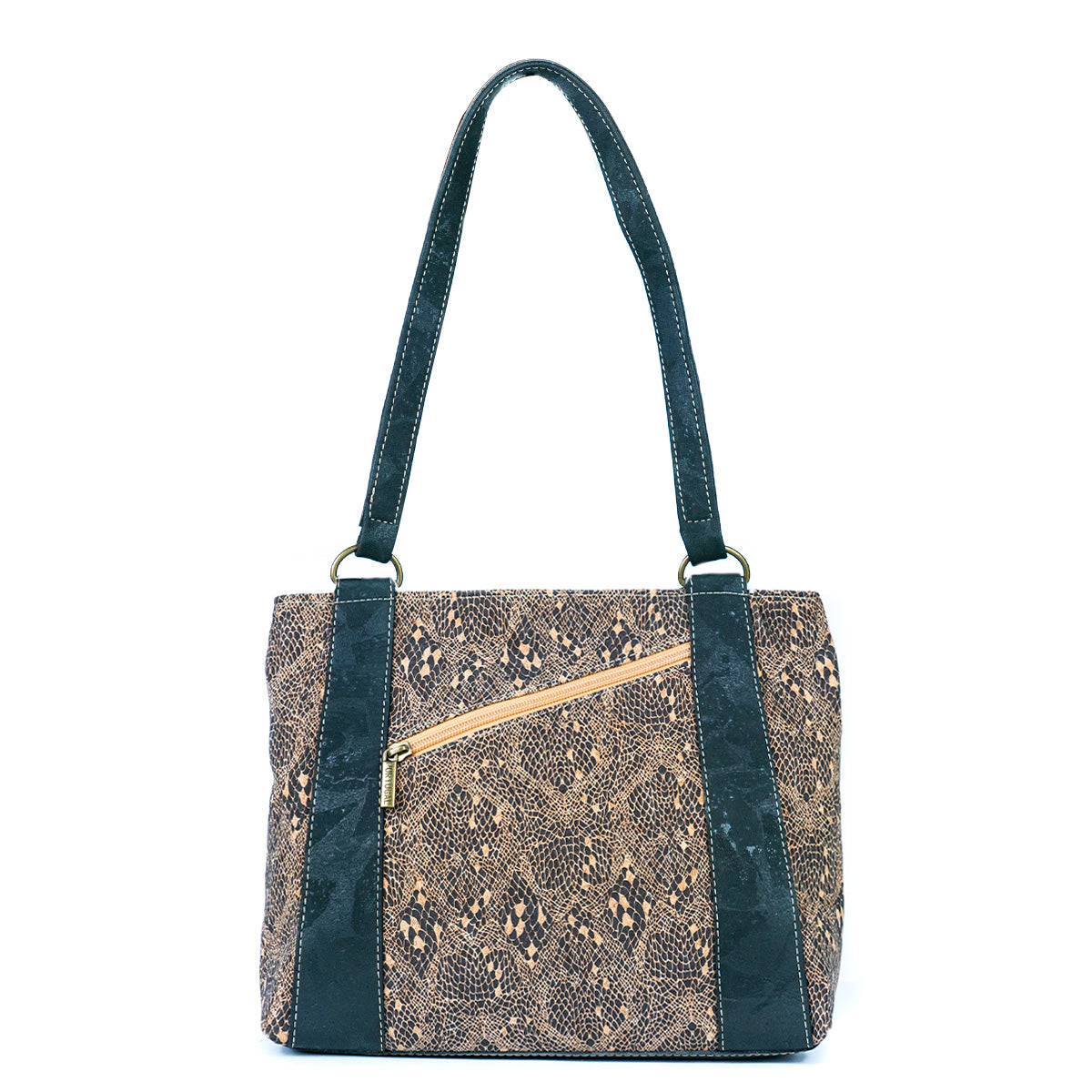 Cork Shoulder Bag with Double Zipper Pockets BAGP-285-2
