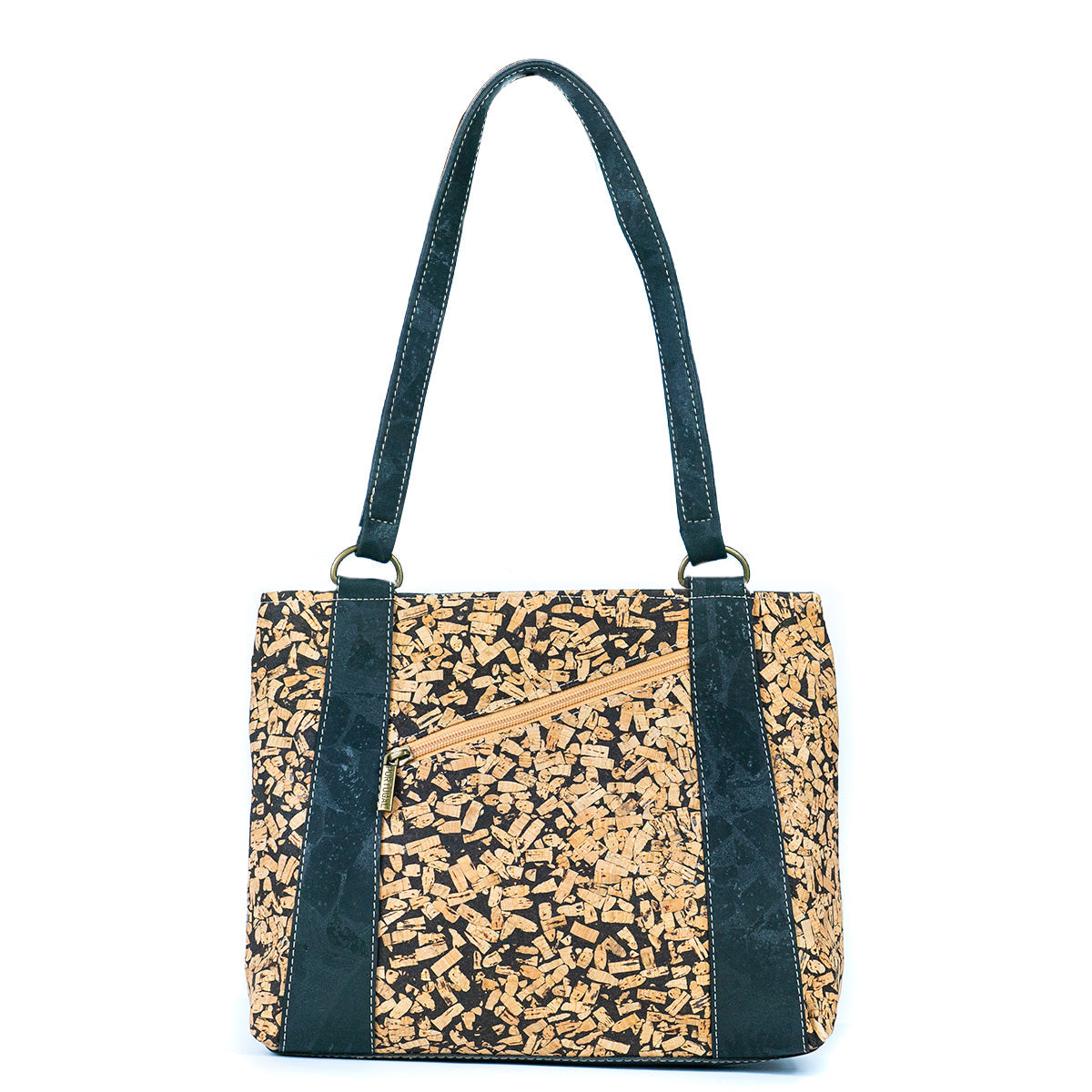 Cork Shoulder Bag with Double Zipper Pockets BAGP-285-10
