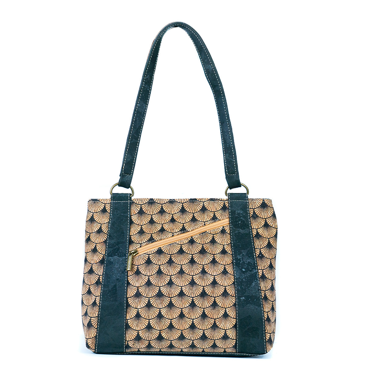 Cork Shoulder Bag with Double Zipper Pockets BAGP-285-11