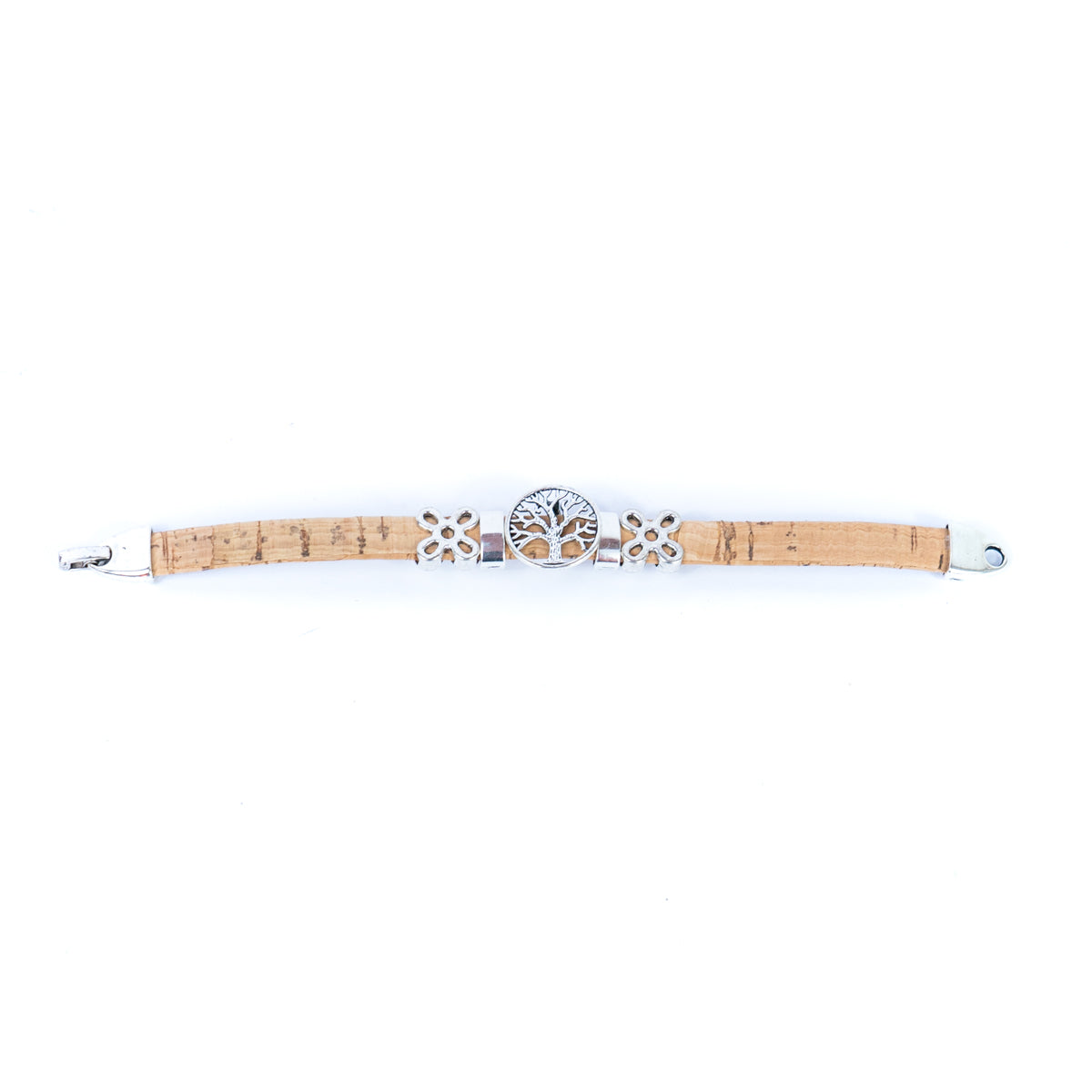 10mm flat wire colored cork wire and tree alloy hardware handmade ladies bracelet BR-101-MIX-5-2