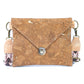 Tobacco-Colored Cork Crossbody Bag with Detachable Wide Strap and Heart-Shaped Snap Closure BAGP-281-3