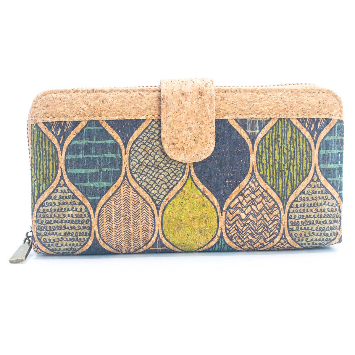 Natural Cork Mandala Pattern Women's Long Wallet/Cardholder BAG-2236-3