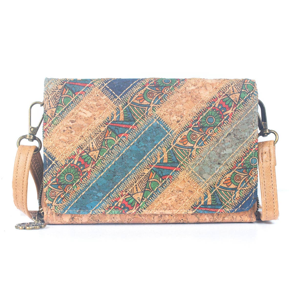 Natural Cork Women's Crossbody Wallet  BAGF-066-8