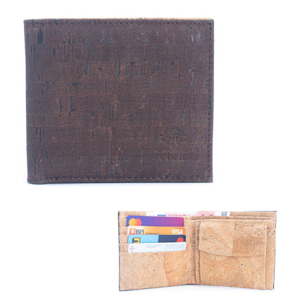 BUY 1 GET 1 FREE: Brown Cork Men's Wallet with Box Packaging BAG-2254-6