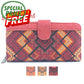 BUY 1 GET 1 FREE: Folding wallet Mandala flower pattern- Vegan Cork Wallet BAG-2220-0