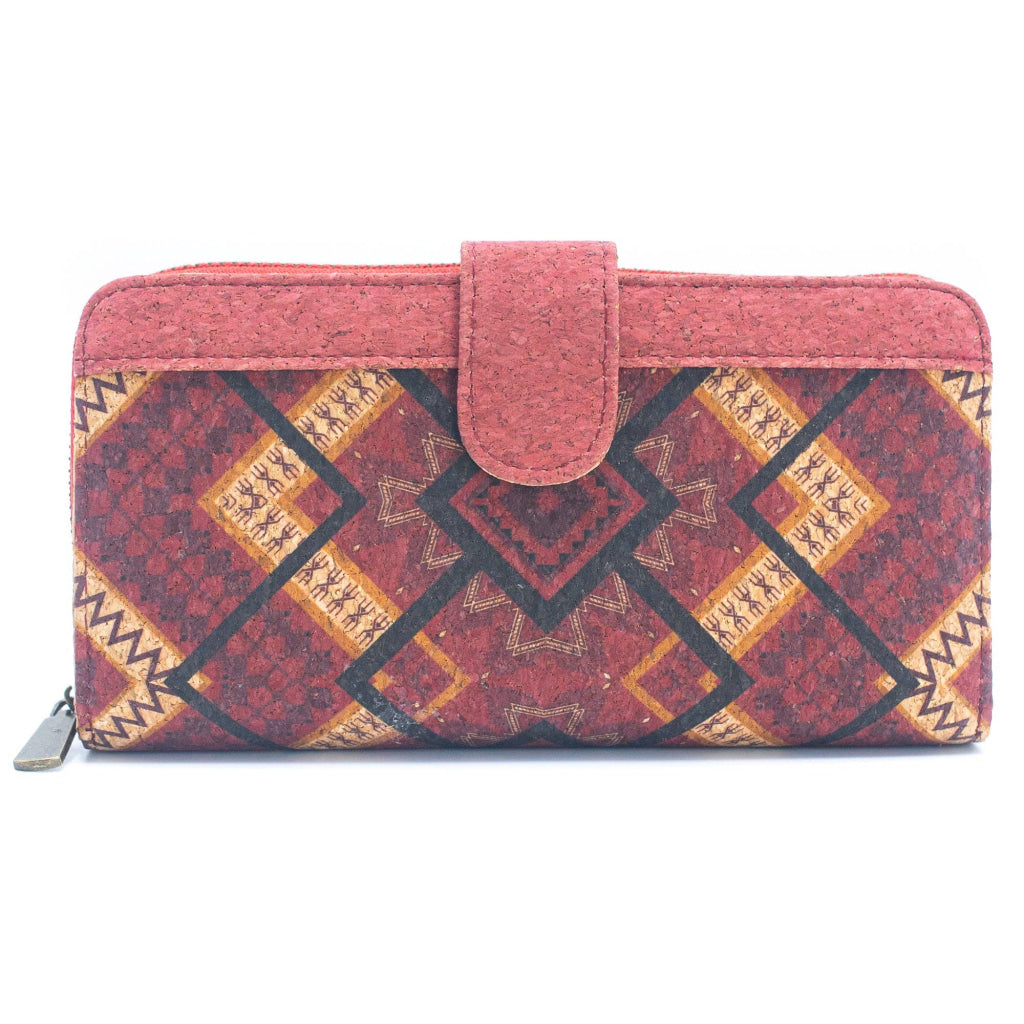 BUY 1 GET 1 FREE: Folding wallet Mandala flower pattern- Vegan Cork Wallet BAG-2220-6