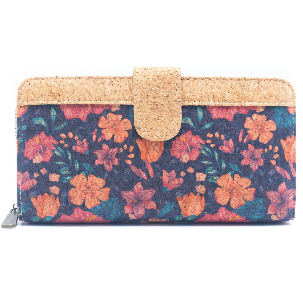 BUY 1 GET 1 FREE: Folding wallet Mandala flower pattern- Vegan Cork Wallet BAG-2220-2