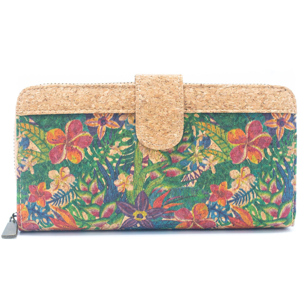 BUY 1 GET 1 FREE: Folding wallet Mandala flower pattern- Vegan Cork Wallet BAG-2220-5