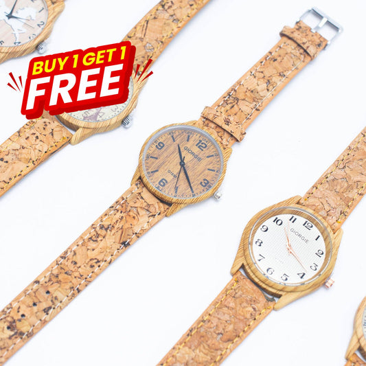 Buy 1 Free 1 Natural Cork Watch WA-392 *without box-0