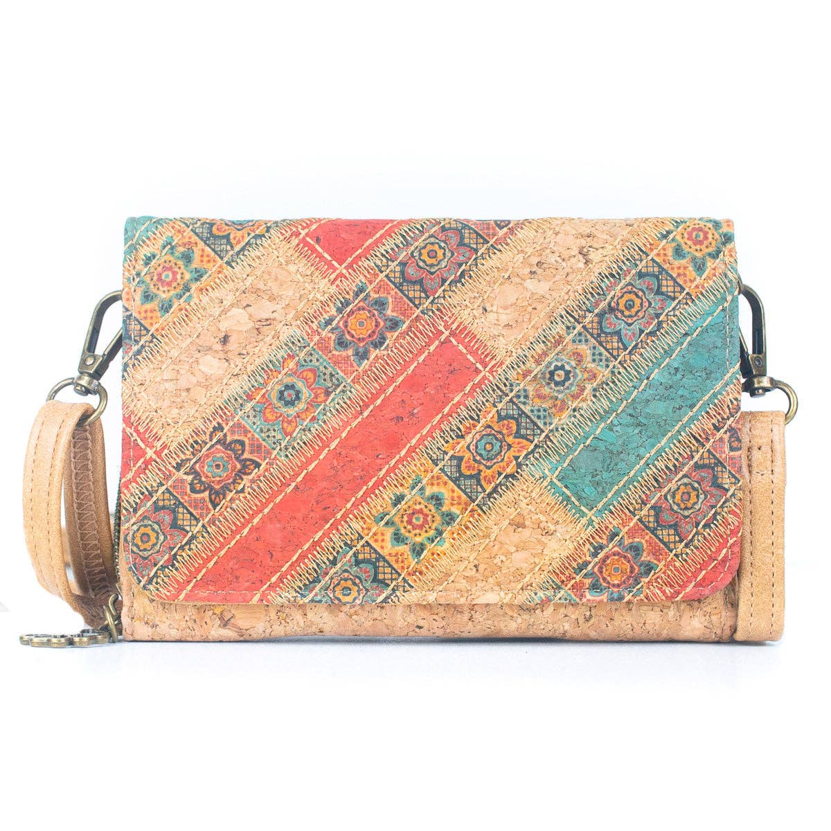Natural Cork Women's Crossbody Wallet  BAGF-066-7