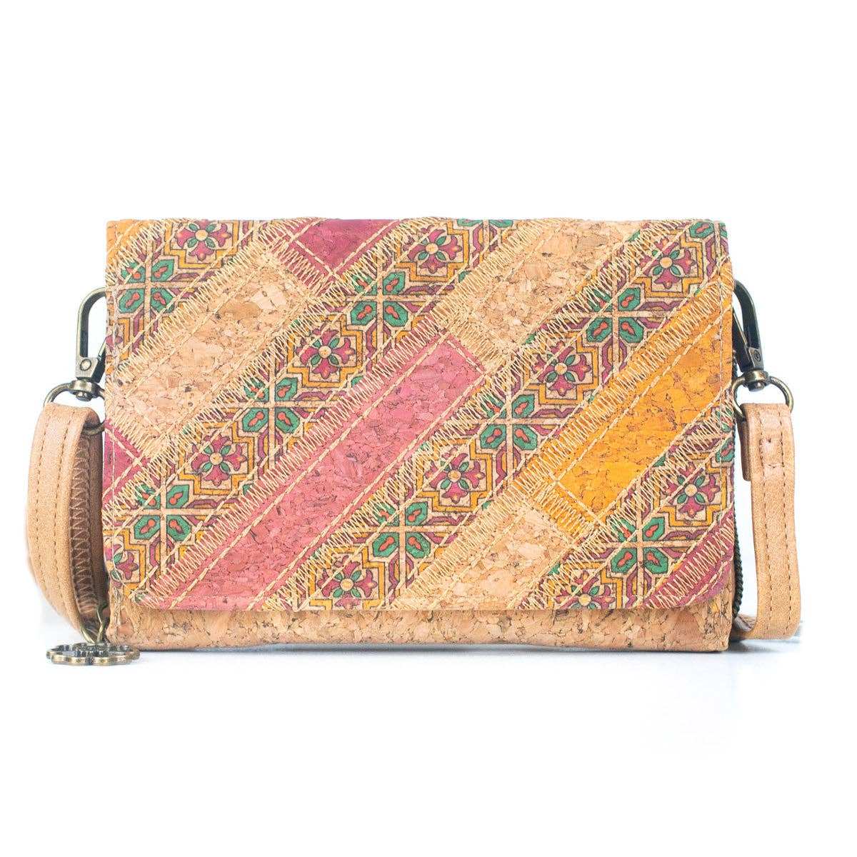 Natural Cork Women's Crossbody Wallet  BAGF-066-4