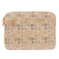 Natural Cork and Printed Notebook Laptop Sleeve - BAGF-074-10