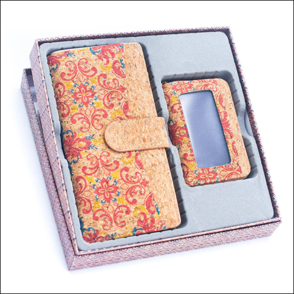 Natural Cork Gift Boxed Women's Wallet Set (2 pieces)  HY-036-3