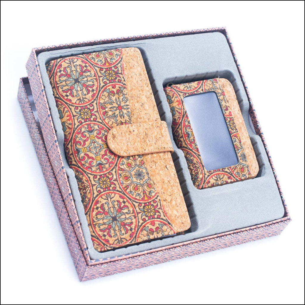 Natural Cork Gift Boxed Women's Wallet Set (2 pieces)  HY-036-6