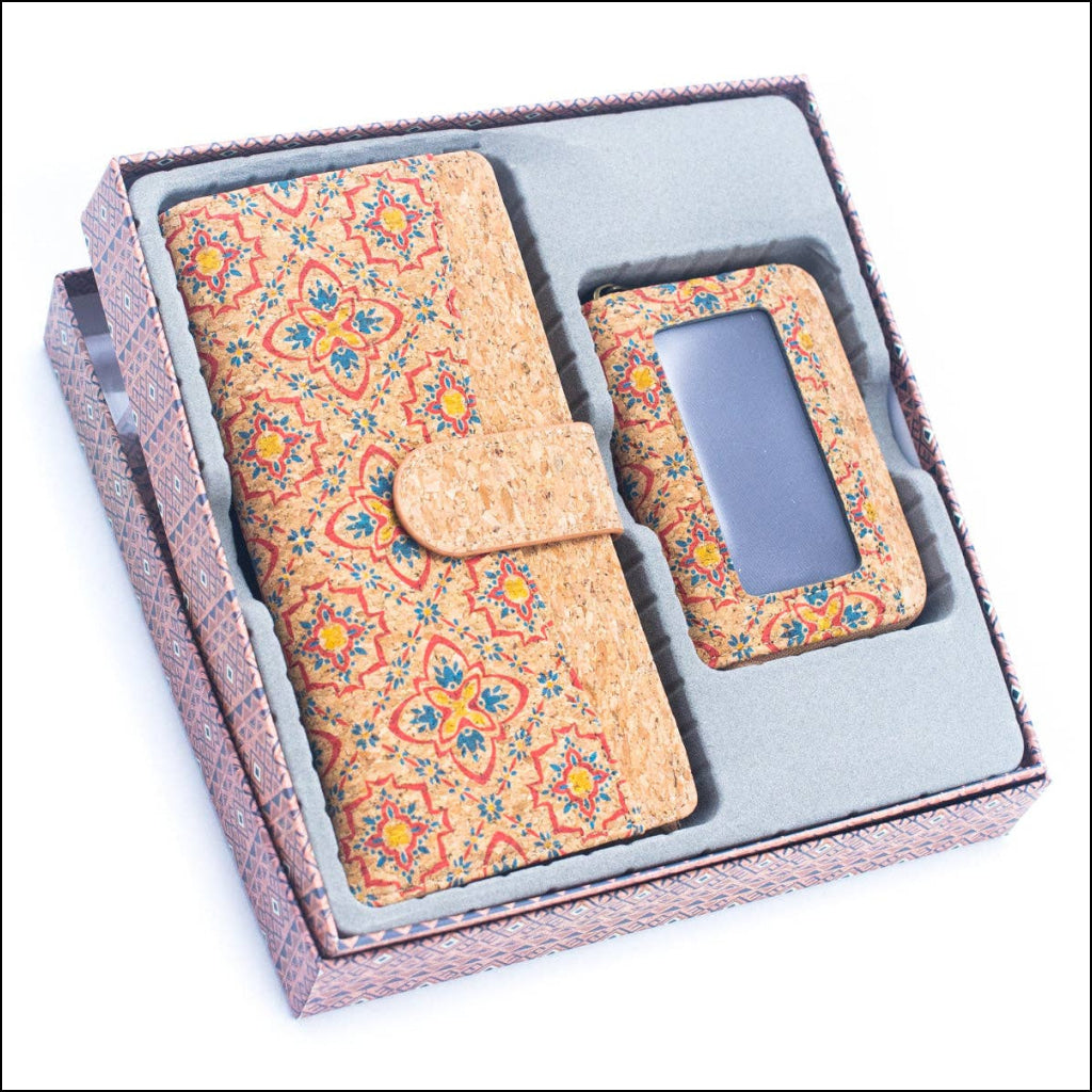 Natural Cork Gift Boxed Women's Wallet Set (2 pieces)  HY-036-7
