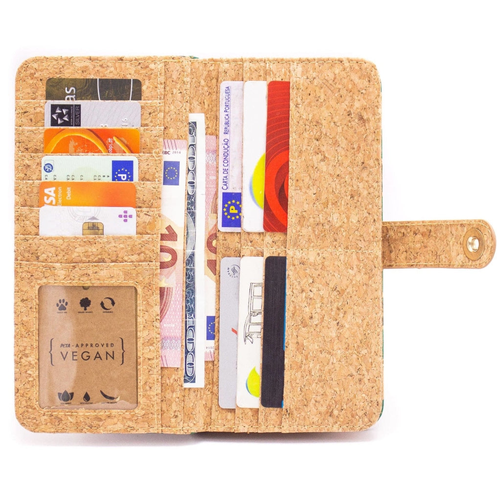 BUY 1 GET 1 FREE: Tangerine Cork Wallet with Magnetic Closure BAG-2062-C-3
