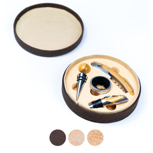 Cork box Wine Accessory Set - 4 Pieces L-1012-0