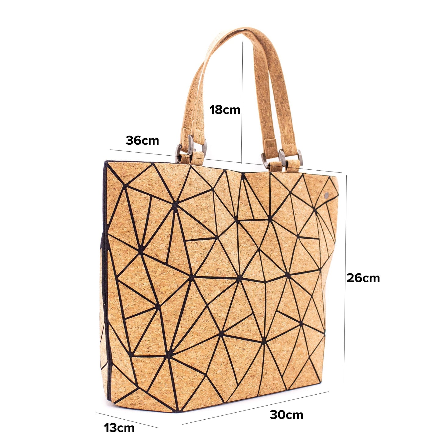 Cross-road, Geometric Cork Handbag for Women BAG-2207-8